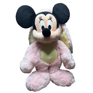 Disney Store Minnie Mouse Easter Rabbit Suit Plush 15" Stuffed Animal